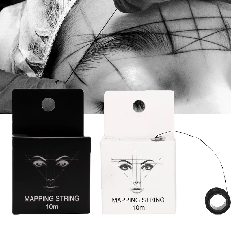 

10pc Microblading 10Meters Mapping Pre-Ink String for Makeup Eyebrow Dyeing Liner Thread Semi Permanent Positioning Measure Tool