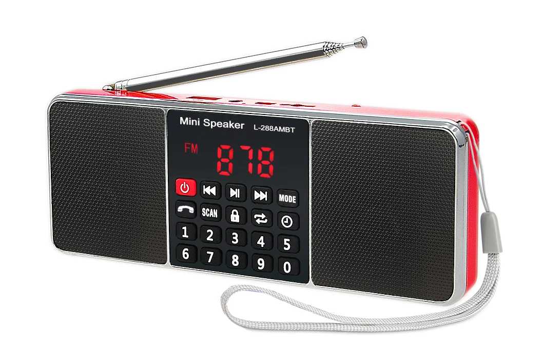 Двойной динамик Super Bass Стерео Bluetooth AM FM Радио TF USB AUX Кнопка блокировки громкой