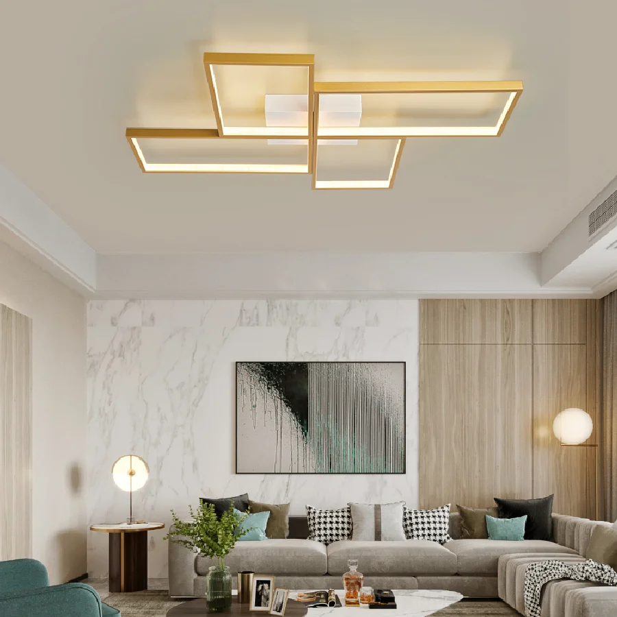 

Black or Gold Living Room Bedroom Led Ceiling Lights Lamp High Brightness Aluminum Modern Led Ceiling Lamp Fixtures