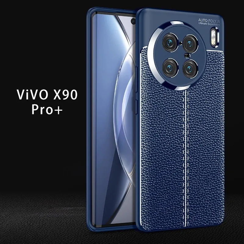 For Vivo X90 Plus Case for Vivo X90 Plus case Shockproof TPU Bumper Soft Silicone Leather Phone Back Cover For Vivo X90 Plus