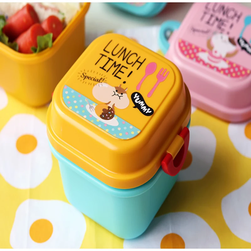 

Cartoon Healthy Plastic Lunch Box Microwave Oven Lunch Bento Boxes Kid Lunchbox