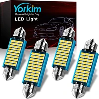 yorkim 578 led bulb white with 30 smd 3014 chipset no polar 41mm 42mm led bulb canbus error free interior led light pack of 4