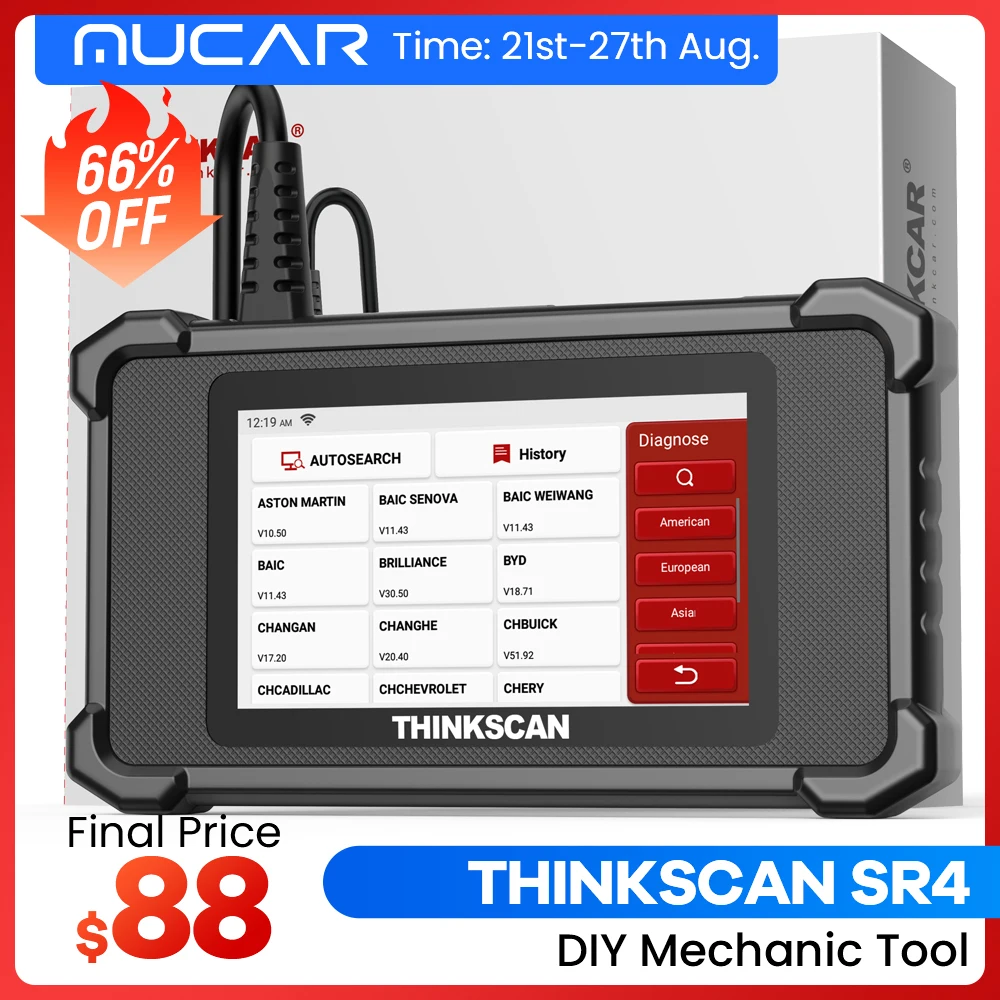 THINKCAR Thinkscan SR2 SR4 SR6 OBD2 Сканер Инструмент ABS/SRS/Двигатель/Система трансмиссии Диагностика Масло EPB SAS Сброс Сервис Бесплатный Пожизненный