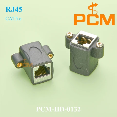 Винтовой замок RJ45 для крепления на панели Cat.5e Gigabit Ethernet Разъем 8P8C «мама-мама» для крепления сетевого шкафа, 2 шт.