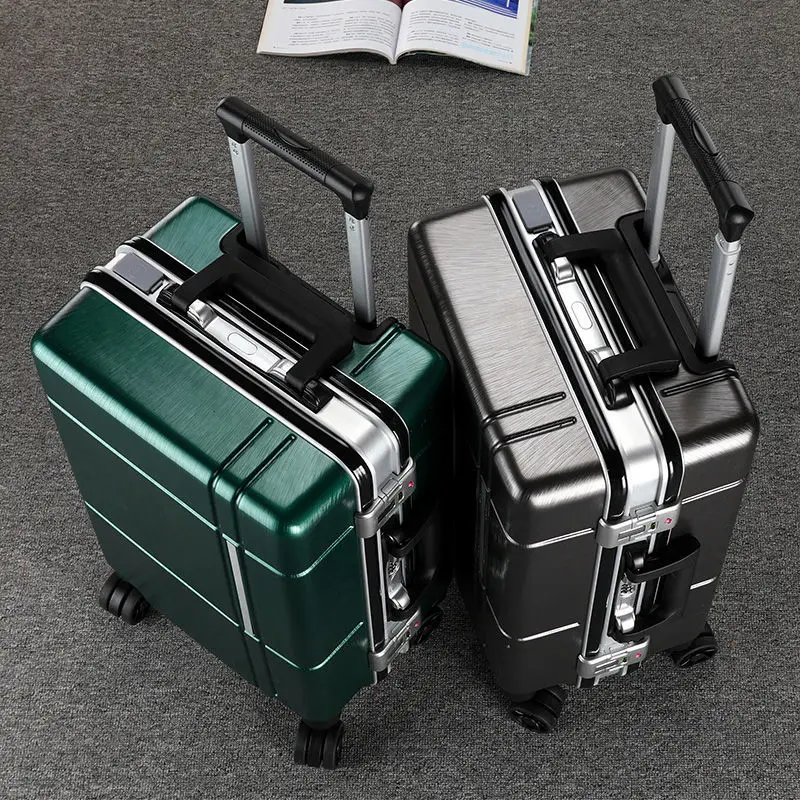 

student aluminum frame universal wheel trolley luggage fashion case 24 inch large capacity password suitcase S12730-S12742 C1