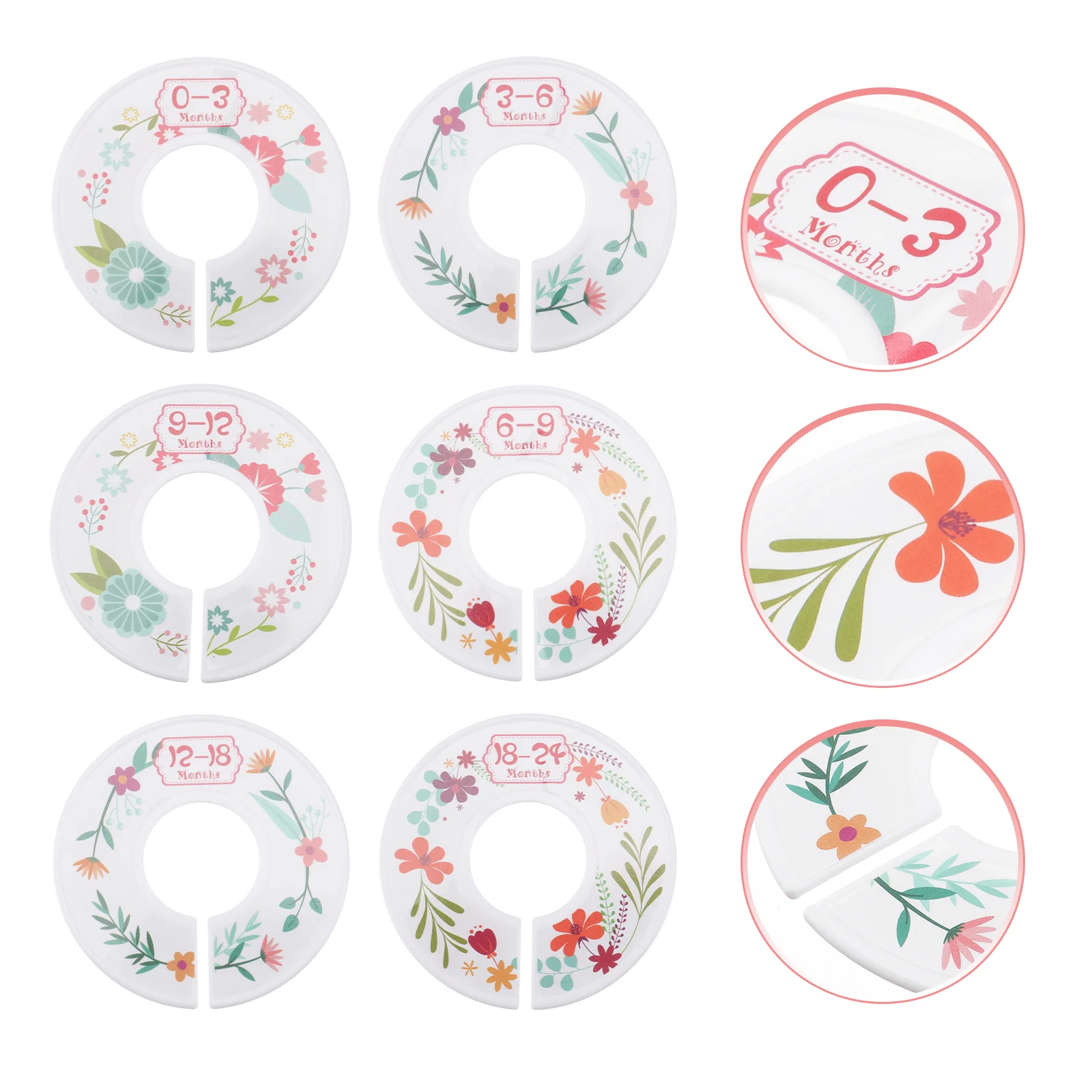 

Baby Size Closet Dividers Baby Clothes Size Dividers Clothing Hanger Separation Round Circle Size Buckles Wardrobe Shopping Mall