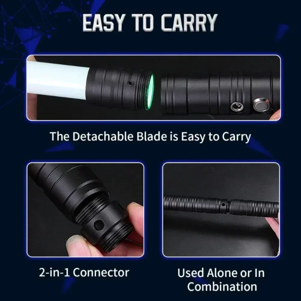 Металлический Лазерный Меч RGB С Подсветкой 7-цветный Звуковой Сигнал FX