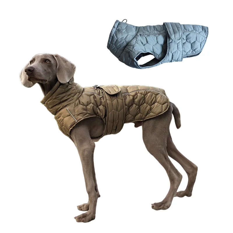 

Зимняя одежда для собак больших пород, светоотражающий комбинезон, куртка для больших собак с флисовой подкладкой, теплое пальто для белого питомца, Greyhound Pet