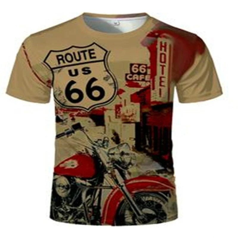 

2023 Summer Men's T-shirt Vintage Fashion 3D Printed T-shirt Casual Sports Tees Streetwear Trendy Children's Short-sleeved Tops