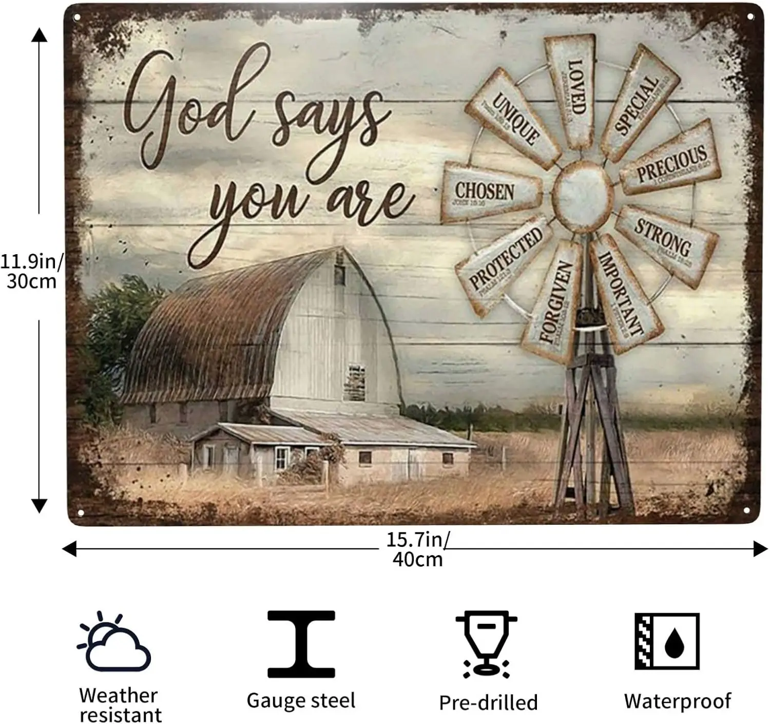 WZVZGZ Wndmll Tn Metl Sgn Wll Decor Fun Decorton для дома Ktchen Br Room Grge Vntge Плакат Plque 12 &quotx 16&quot