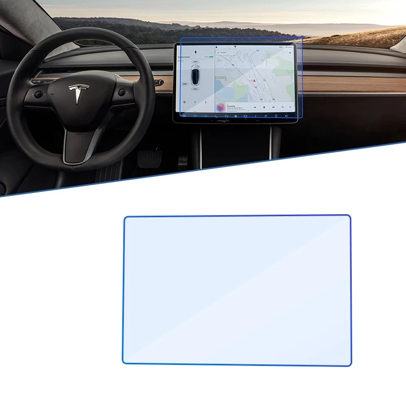 

Пленка для навигатора Tesla Model 3 2018 ~ 2022, ультратонкая Защитная пленка для сенсорного экрана с GPS, аксессуары из закаленного стекла