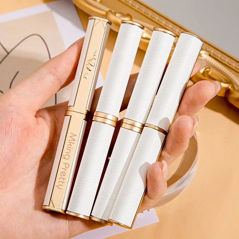 

Lipstick Golden Round Tube Brown Red Female Lip Gloss Matte Velvety Lipstick Matte Waterproof Long Lasting Makeup Lip Cosmetics