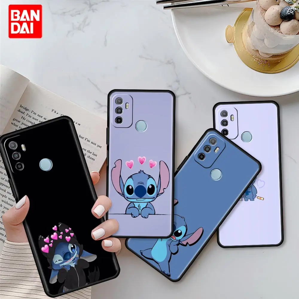 

Cell Case for Oppo A53 A52 A3s A5s A9 A15 A31 A54 A74 A93 A94 F19 Pro 4G 2020 Soft Fashion Style Original Cute Cartoon Stitch