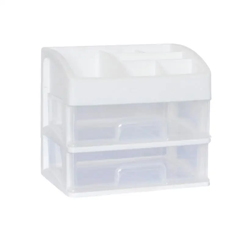 

1 pc Cosmetics Storage Box Stylish Drawer Type Plastic Desktop Stratified Makeup Holder Dresser Organizer