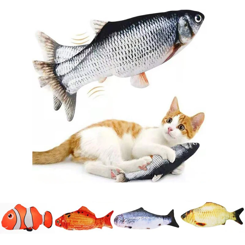 

Cat USB Charger Toy Fish Interactive Electric floppy Fish Cat toy Realistic Pet Cats Chew Bite Toys Pet Supplies Cats dog toy