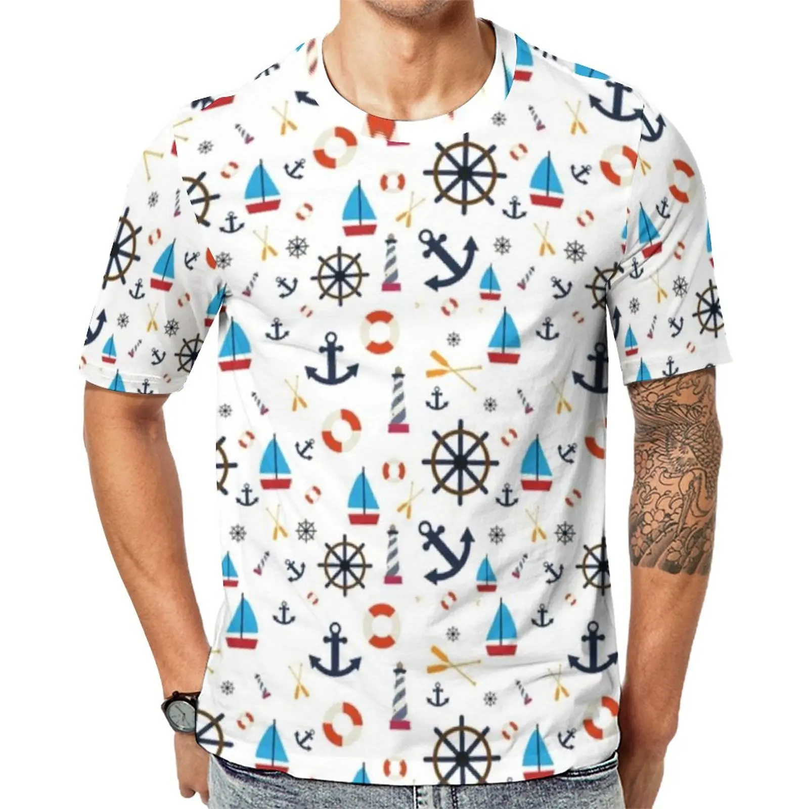 

Футболка мужская оверсайз в стиле ретро, Классическая тенниска с коротким рукавом и графическим принтом, лето