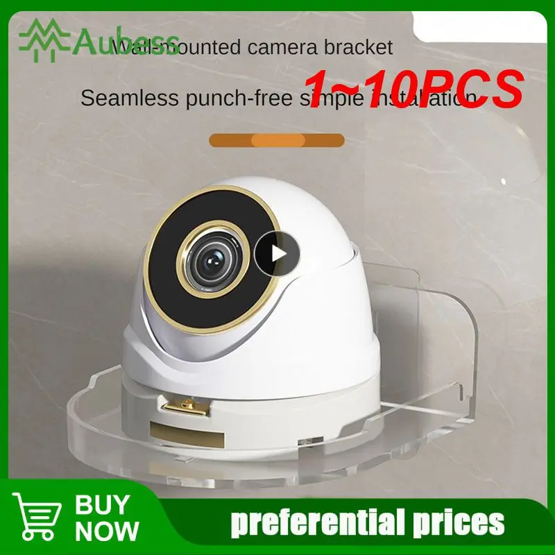 

1~10PCS Soporte de cámara de vigilancia de seguridad sin perforaciones, montaje en pared, autoadhesivo para el hogar, fijador