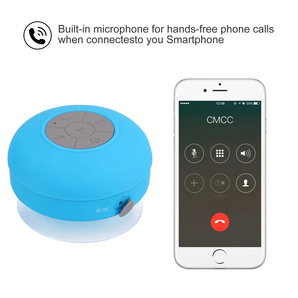 Портативный мини Bluetooth-динамик беспроводной водонепроницаемый динамик для душа