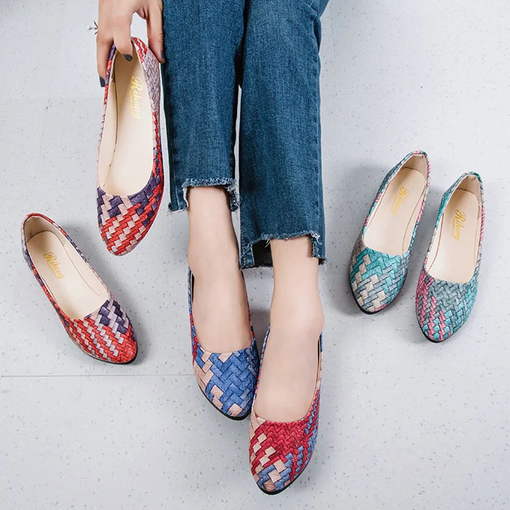 

Women Suede Flats Fashion High Quality Basic Mixed Colors Pointy Toe Ballerina Female Pretty Flat Slip on Shoes