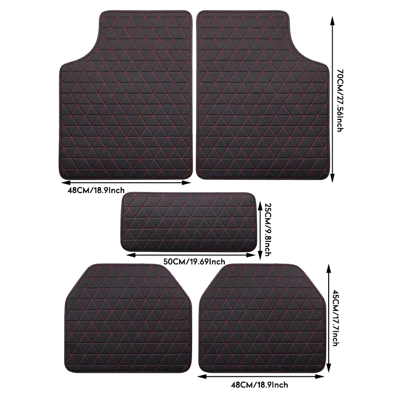 5 шт./компл. автомобильные коврики универсальный водонепроницаемый кожаный