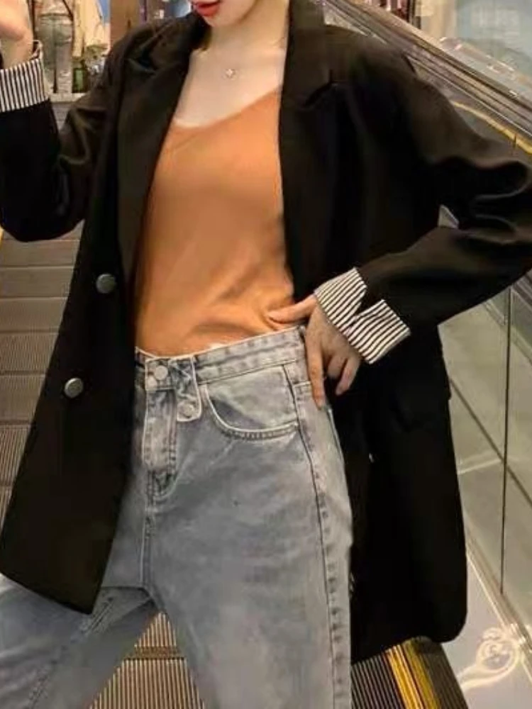 Black Suit Coat Women's 2023 Spring Autumn Edition Korean Versatile British Style Design Sense Slim Women's Suit Women Clothing