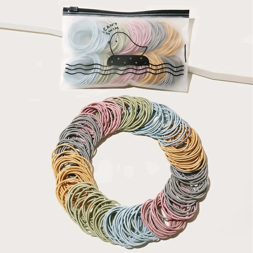 

100 PCS New Hair Bands Women Girls Scrunchies Chifffon Ties Girls Ponytail Holders Rubber Band Hairband Hair Accessories Gift