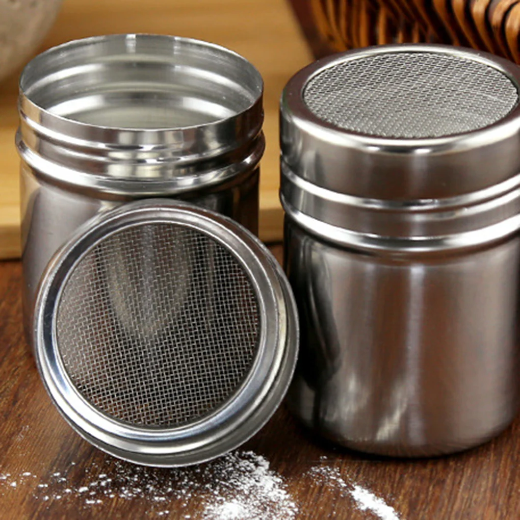 

Stainless Steel Chocolate Shaker Cocoa Flour Icing Sugar Powder Coffee Sifter Lid Shaker Cooking Tools Coffee Accessories