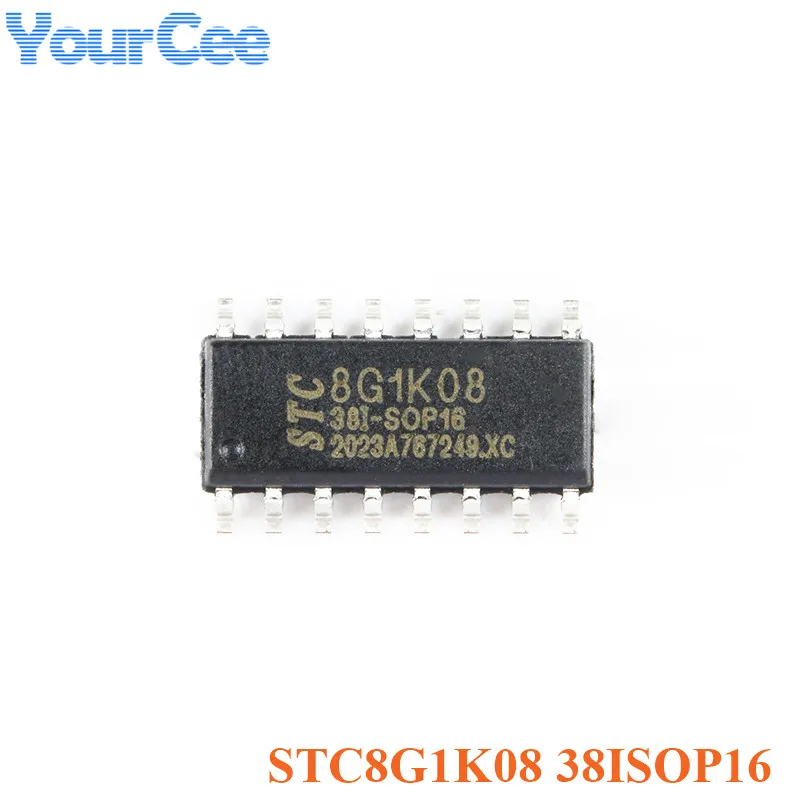 

STC STC8G1K08-38I-SOP16 одночиповый 1T 8051 микрокомпьютер Улучшенный микроконтроллер MCU микрокомпьютер контроллер RAM DATA