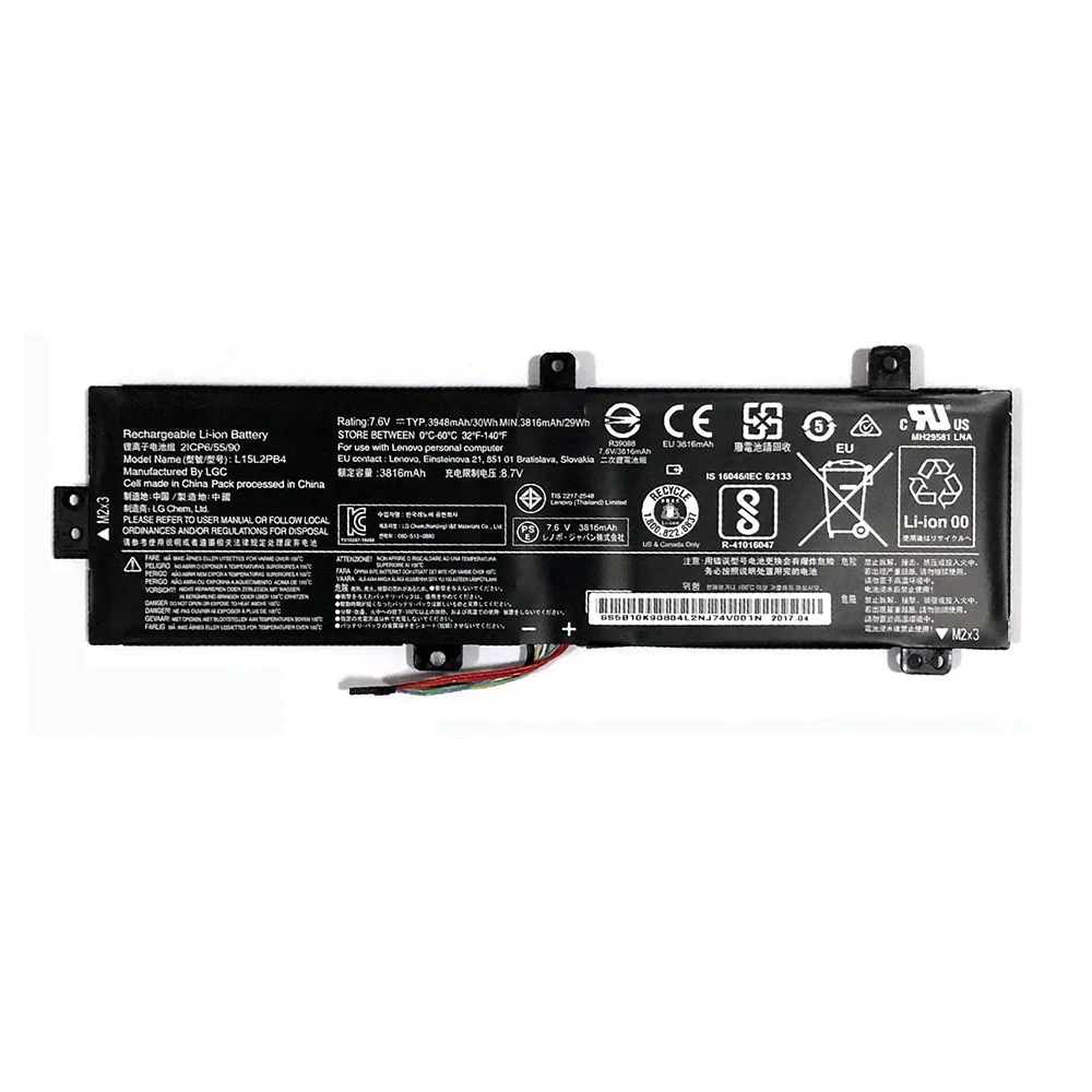 L15M2PB4 7 6 В 30 Втч оригинальный аккумулятор для ноутбука Lenovo IdeaPad xiaoxin 310-14ISK L15C2PB6 L15L2PB2