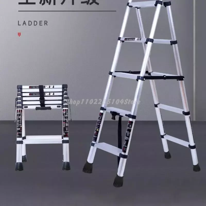 

Household Multifunctional Five-step Ladder Thickened Aluminum Alloy Expansion Ladder Indoor Ladder Folding Hermitage Ladder