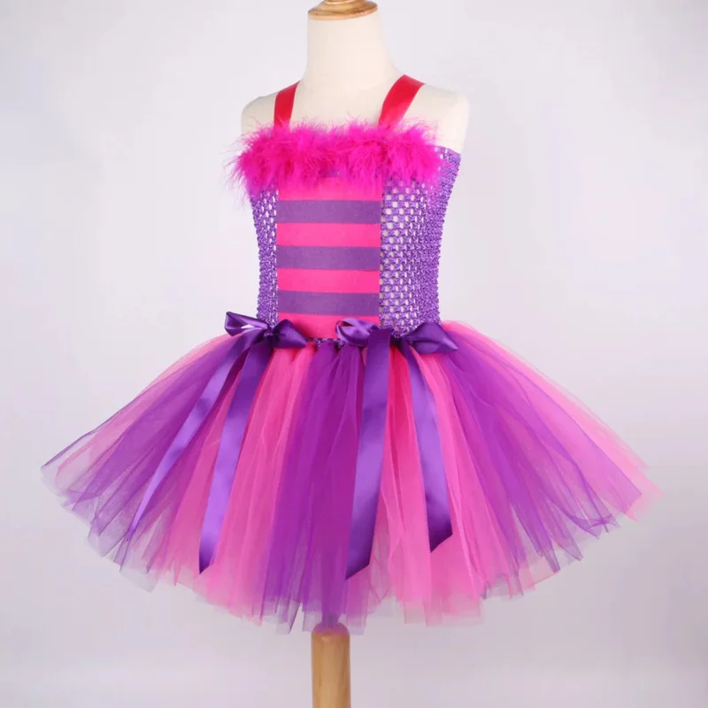 Костюм Алисы Чеширского кота в стране чудес платье-пачка для маленьких девочек