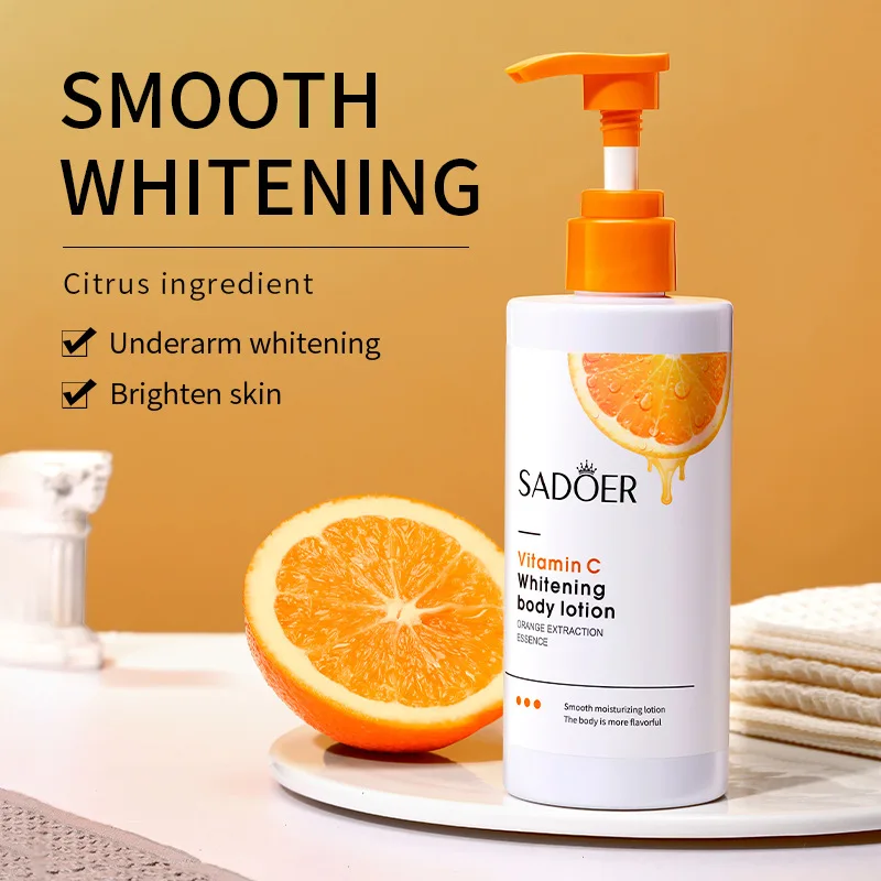 

250ml Vitamin C Body Milk Body Whitening Cream Moisturizing Softening Body Lotion Lightening Body Skin Care Product