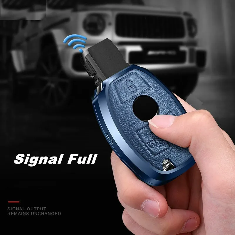 Кожаный сплав автомобильный чехол для дистанционного ключа Mercedes Benz CLA GLC GLA GLK W203