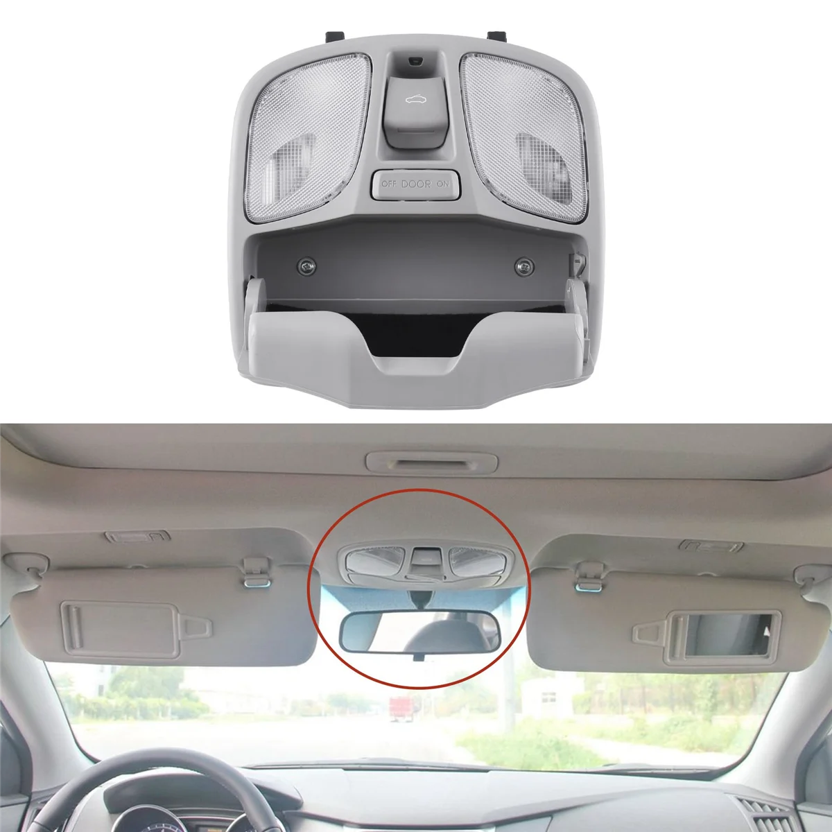 

92810-4Q000YDA Car Dome Light Reading Lamp Sunroof Switch Car Glasses Case for Hyundai Sonata 8 2011-2016 92810-4QXXX
