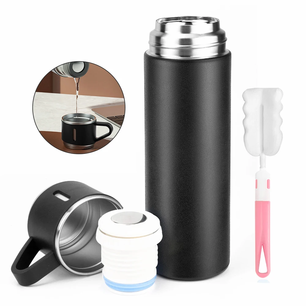 

Портативные термокружки, термобутылка, Термокружка Из Нержавеющей Стали с изоляцией, кофейная кружка, термос, бутылка 500 мл, посуда для напи...