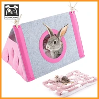 small animal tent hideout pink hamster hideout tent corner house tent with plush pad rabbits kittens sleeping