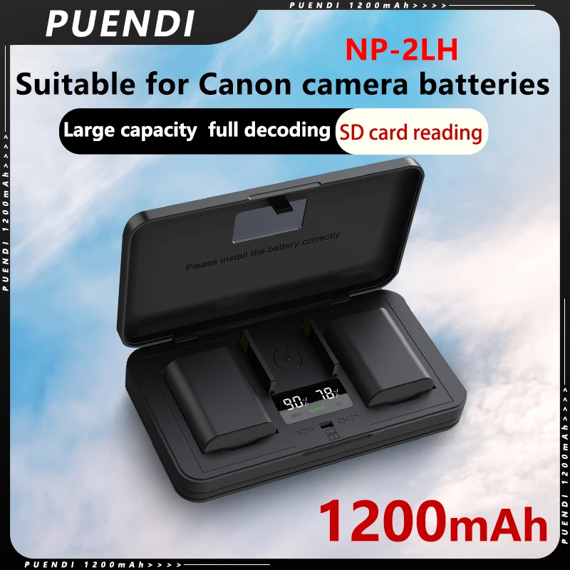 Аккумулятор EPUENDI NB2LH NB2L или USB - зарядное устройство LCD с функцией считывания SD карт