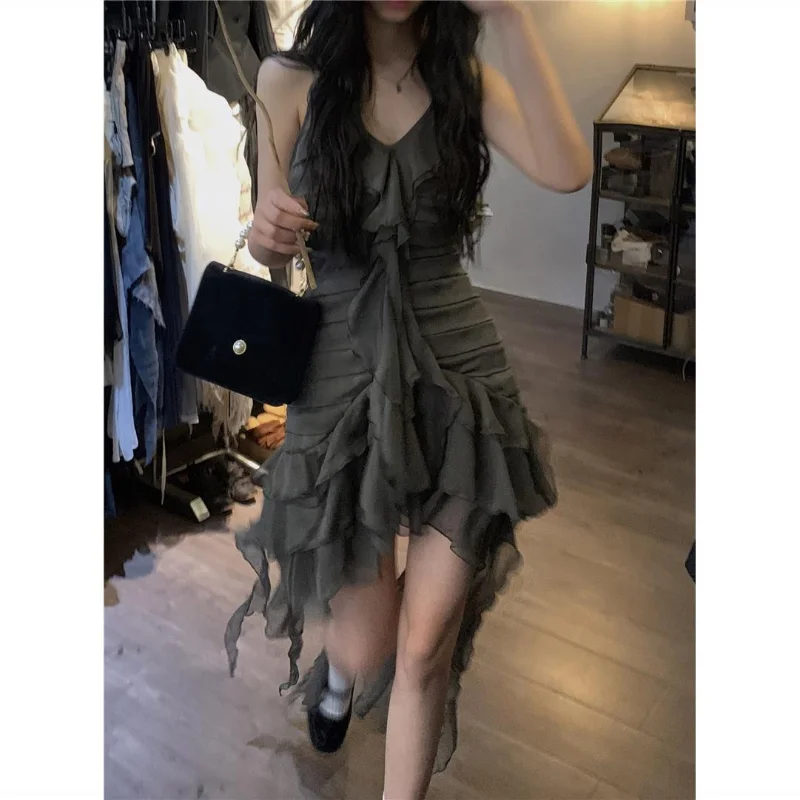 

Vintage Y2k Cocktail Dresses Women Sexy Party Slip Short Dress Korean Fashion Grunge Streetwear Aesthetic Beach Sundress