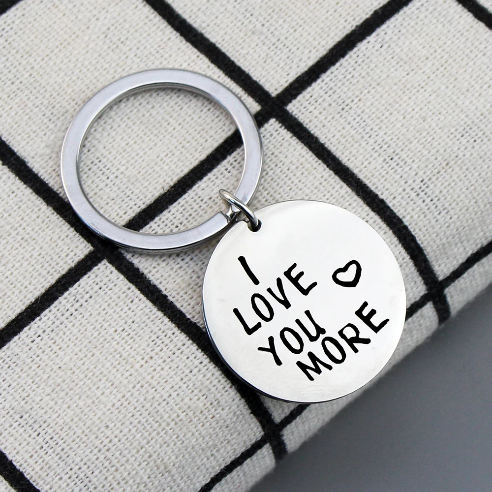 

Metal Lovers Keychain Pendant Couple Gift Key Chain Keyring Valentines Day Gift I Love You More