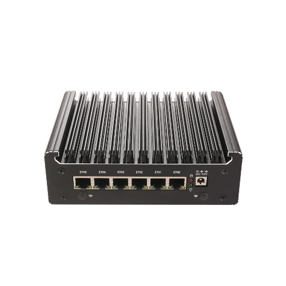 HUNSN устройство микро брандмауэра мини-ПК pFsense Mikrotik Intel N100 RS53 OPNsense VPN роутер ПК AES-NI