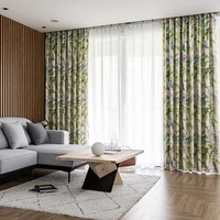modern minimalist new polyester cotton shading curtains for living dining room bedroom window curtain blackout curtain