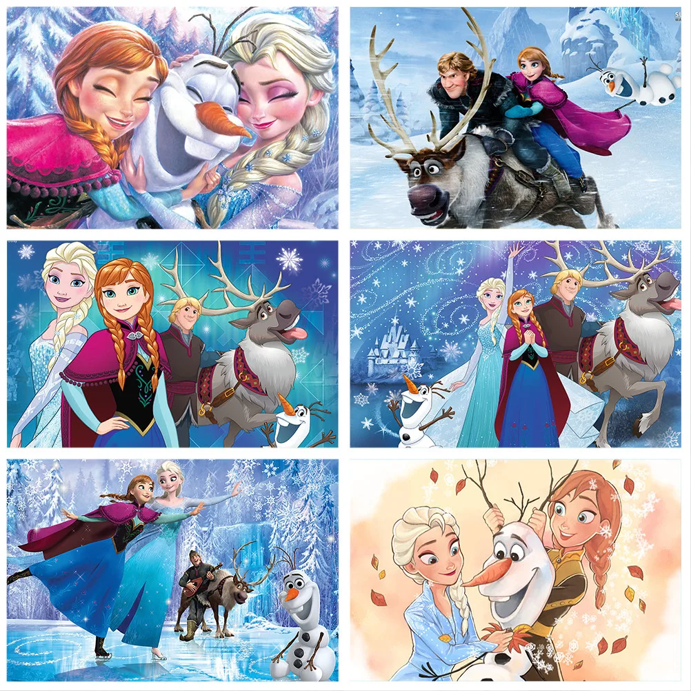 Disney Diamond Mosaic Cartoon Frozen Elsa and Anna Posters Embroidery Cross Stitch 5d DIY Diamond Painting Cartoon Home Decor