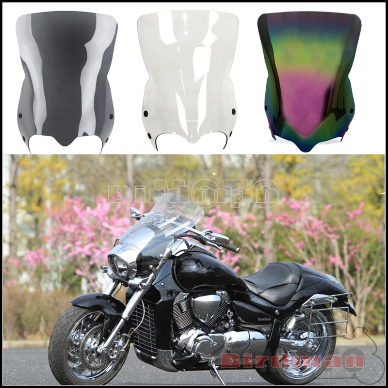Motorcycle V Shape Front Fairing Windshield Wind Screen Air Deflector For Suzuki Boulevard M109R M109R2 M109RZ M50 M90 2006-2016