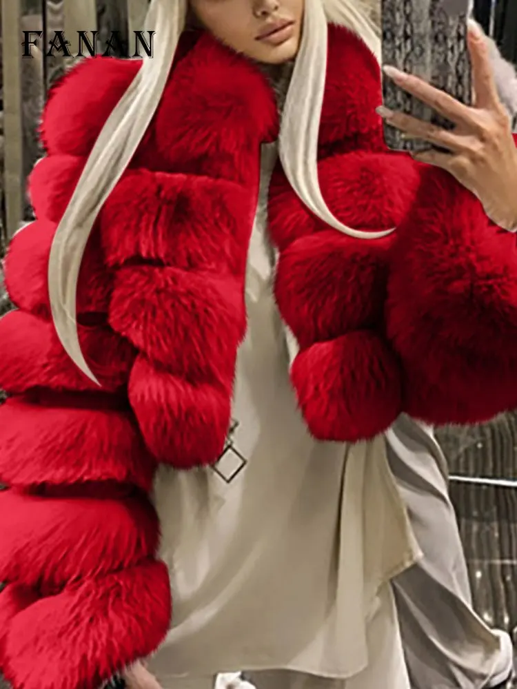 Faux Fur Coat Women Fashion Solid Long Sleeve Thick Warm Autumn Winter Jackets 2022 Female White Zipper Short Mink Coats S-6XL