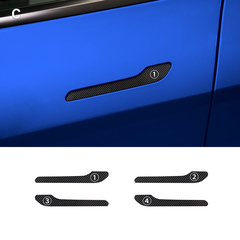 

Для Tesla Model Y Juniper Modely 2025 2026, углеродное волокно, автомобильные стойки B, пленка для защиты краски, аксессуары против царапин