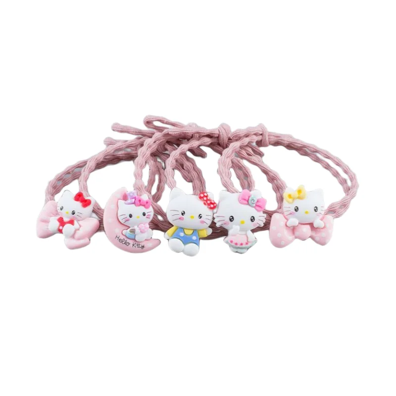 Sanrio мультфильм kawaii Hello Kitty аниме периферийная личность милая маленькая девочка голова модная резиновая повязка подарок на день рождения