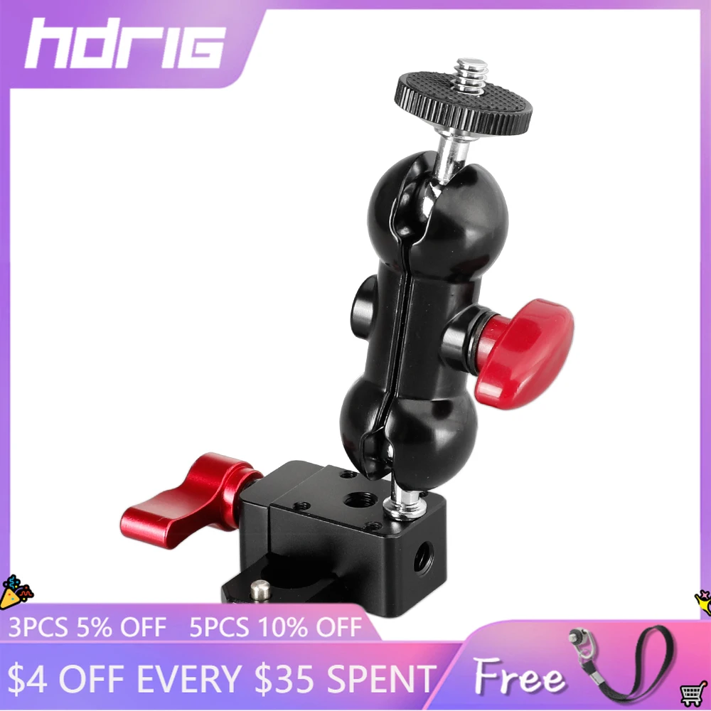 

HDRIG Swat Rail Clamp NATO Lock with 360° Mini Ball Head NATO Rail System