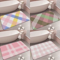 pink white yellow entry pattern bathroom rug decoration non slip mat for hallway living room kitchen welcome mat