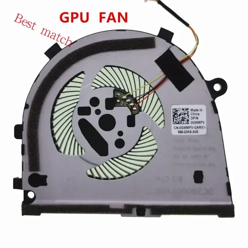 New Original For Dell G3 3579 3779 Laptop Heatsink With Fan 0W6PFC W6PFC 0TJHF2 TJH F2 0GWMFV GWMFV 100% Tested Fast Ship