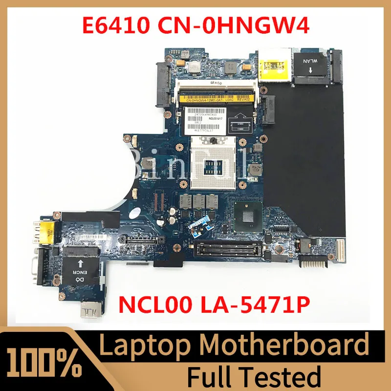CN-0HNGW4 0HNGW4 HNGW4 For Dell Latitude E6410 Laptop Motherboard NCL00 LA-5471P QM57 DDR3 100% Fully Tested Working Well